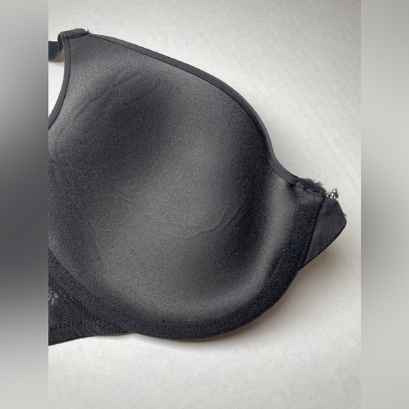 Montelle Racerback T-Shirt Bra 34D Front Closure Lace Detail Molded Cups Black - Picture 5 of 14